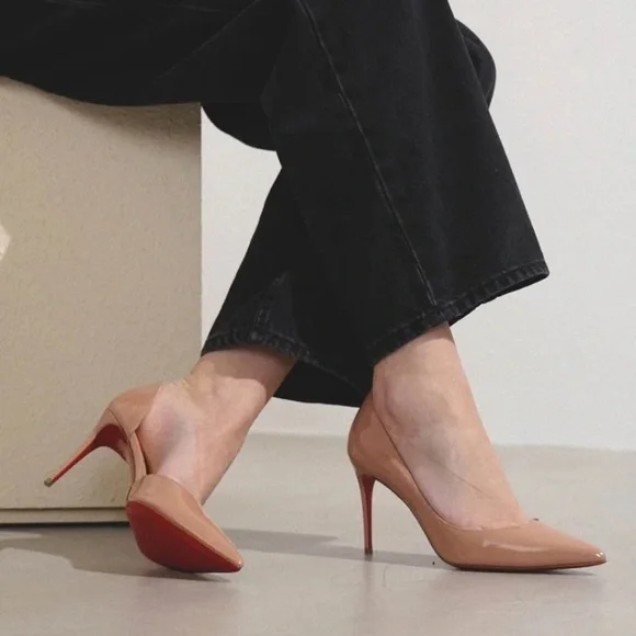 Christian Louboutin Iriza 85mm nude heels RETAIL 895 - Picture 2 of 10